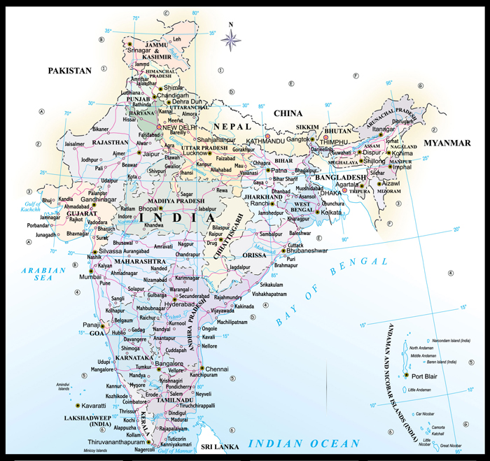 India Travel map, india map with state details India Travel map, india map with state details