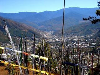 view of Thimphu from Sangaygang.            