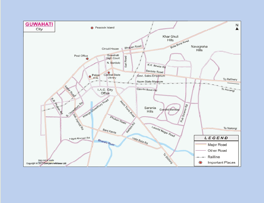 india Guwahati, Major city of Assam and gateways for North East