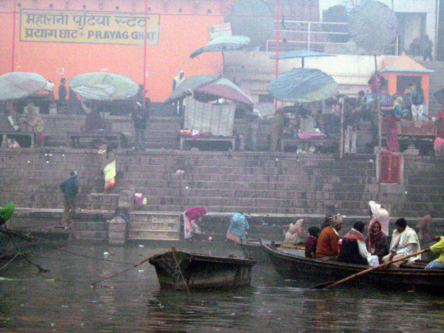 Locals at Ganges river