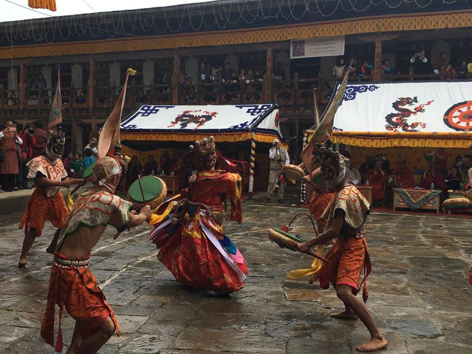 Festival Mask dance in Nimalung tshechu Windhorse Tours