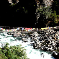 crossing mangde chu Windhorse Tours