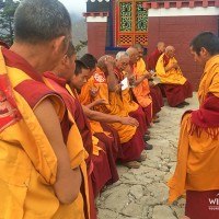 Monks at the Tengbuche Monastery, one of the biggest Monastery in Everest Region.