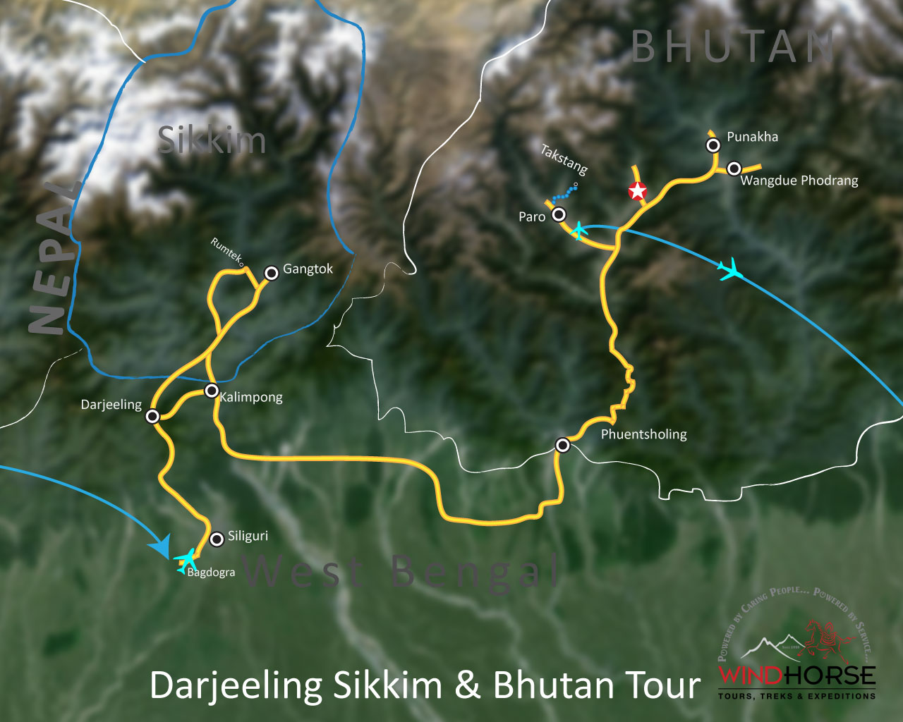 sikkim bhutan tour itinerary