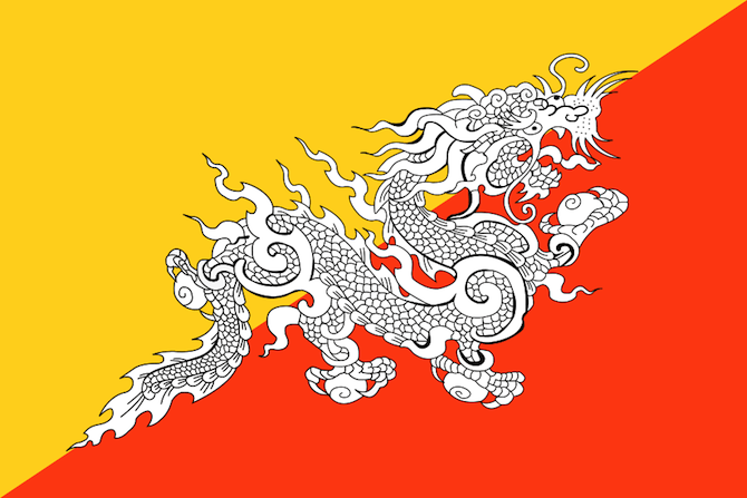 National Flag of Bhutan 1 Windhorse Tours