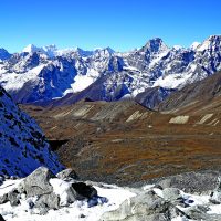 D9.4 Rear view taken from the top of the Chola Pass towards the Gokyo. Windhorse Tours