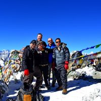 D9.7 Tourist taking photographs on top of the chola pass. Windhorse Tours