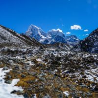 D6.20 view at Gokyo between the 2nd lake and the 3rd lake Windhorse Tours