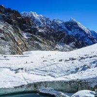 D9.11 view while crossing the Chola on the snow Windhorse Tours