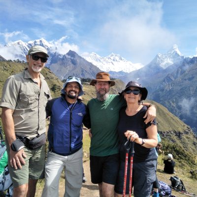 Guests at syangboche view point Windhorse Tours