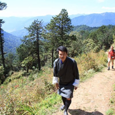 walking up hill Windhorse Tours