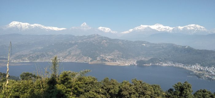 Pokhara valley from World Peace Pagoda Windhorse Tours