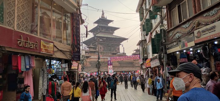 Taleju temple from Old Kathmandu streets Windhorse Tours