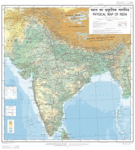 4 Essential Maps of India for Travelers 2 Windhorse Tours Physical Map of India