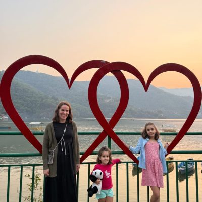 Family pic at Phewa Lake Windhorse Tours