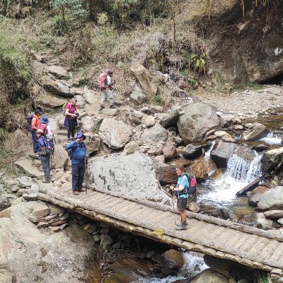 climbing towards Windhorse Tours