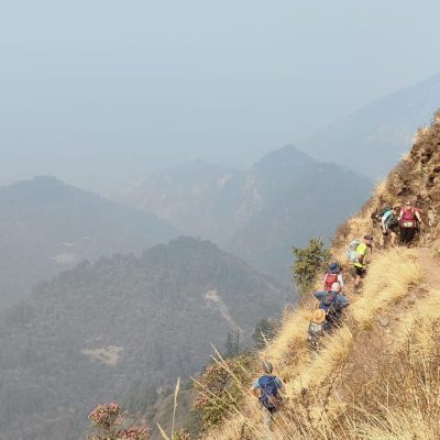 climbing up Windhorse Tours