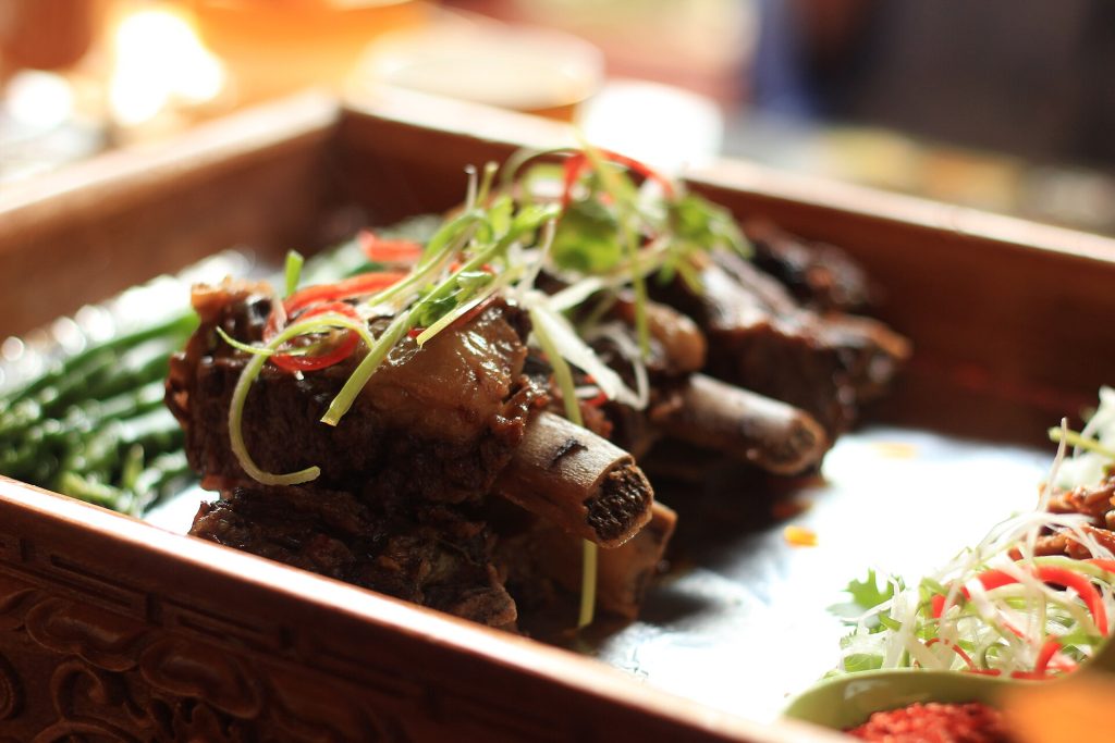 A Tibetan yak meat dish